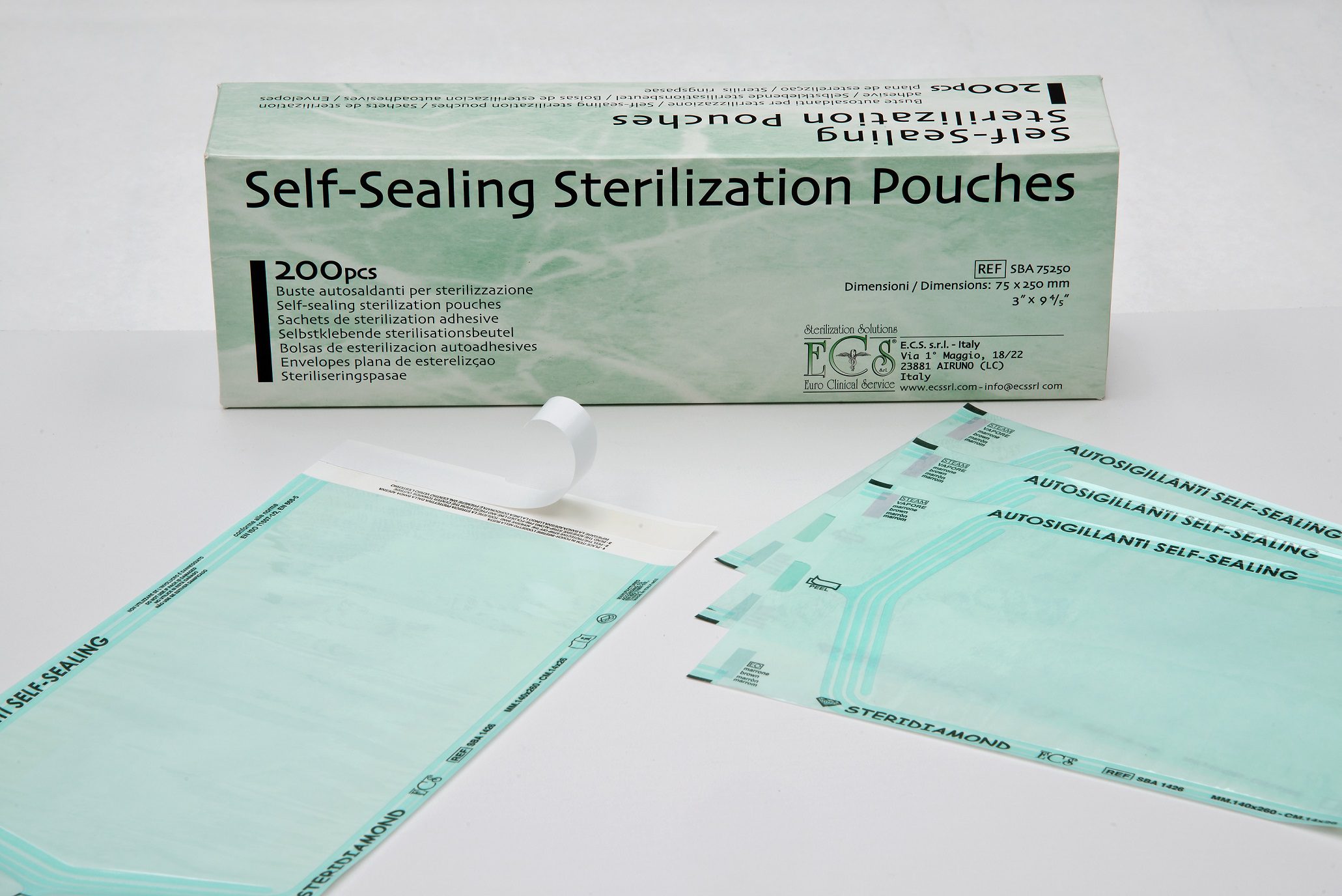 Selfseal sterilization pouches (200 pcs) MediSense Smelltest.eu
