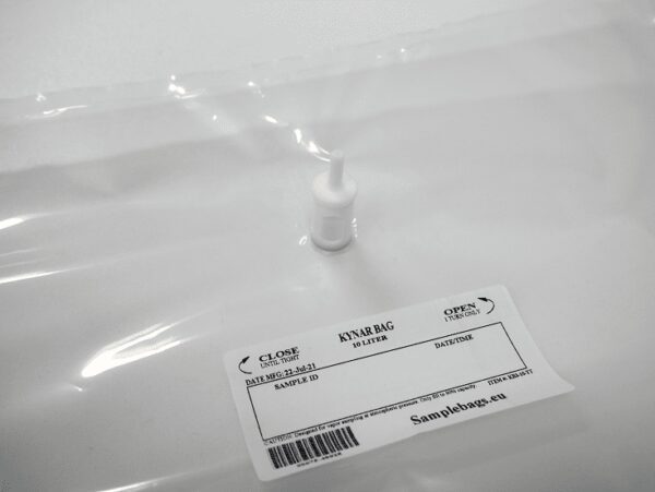 close up kynar bag ptfe fitting