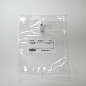 Multi-layer Foil GAS Sampling Bags, 1 L, 7x7 w/Polypropylene Combo Valve & Septum, 1 Eyelet, 5-Pk.