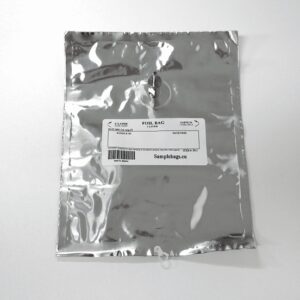 Multi-layer Foil GAS Sampling Bags, 1 L, 7x7 w/Polypropylene Combo Valve & Septum, 1 Eyelet, 5-Pk.