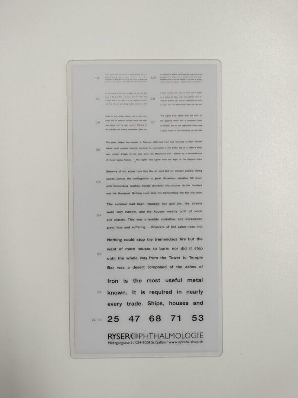 reading chart english