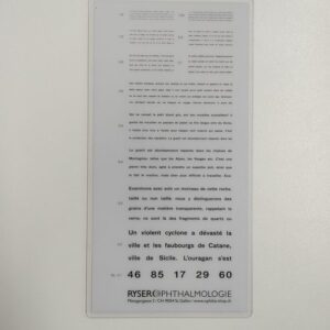 Birkhäuser reading chart french